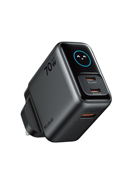Mcdodo充电器70W快充智能TFT显示屏充电速度温适用iPhone苹果17pro手机插头三星s23英规欧标美国旅行商务出国
