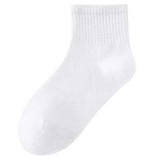 儿童白色学生袜子纯棉夏季薄款女童春秋男童防臭春夏天中大童白袜
