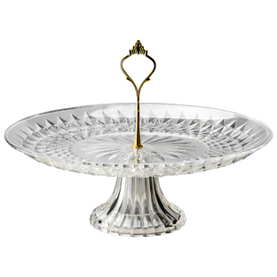 亚克力水果盘ktv专用k房果盆酒吧高脚果盘创意塑料水果盘透明欧式