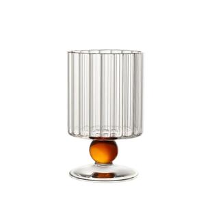 Auramoon.酒具简约竖纹透明玻璃高硼硅家用洋酒红酒杯喝水 |穆赫