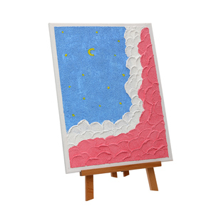 石英砂丙烯肌理画颜料diy材料套装全套塑型工具包纹理装饰画美术初学者自制立体感5斤白沙子80目细岩网红用品