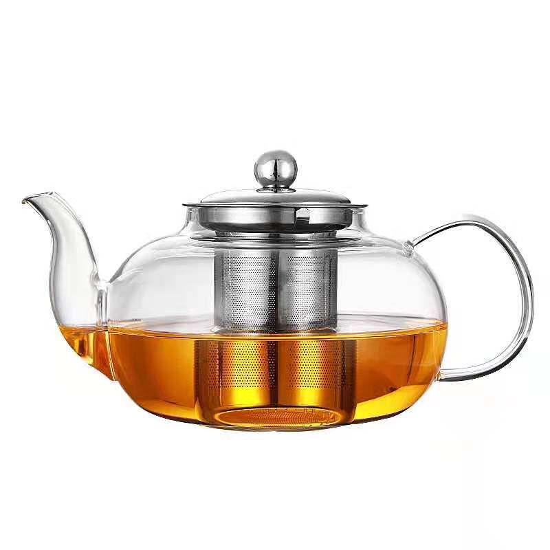 耐高温玻璃泡茶壶加厚耐热防爆不锈钢过滤煮茶壶套装家用待客茶具