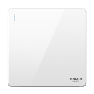 德力西奶油风开关按钮面板86单开三开单双控双联家用灯开关插座白