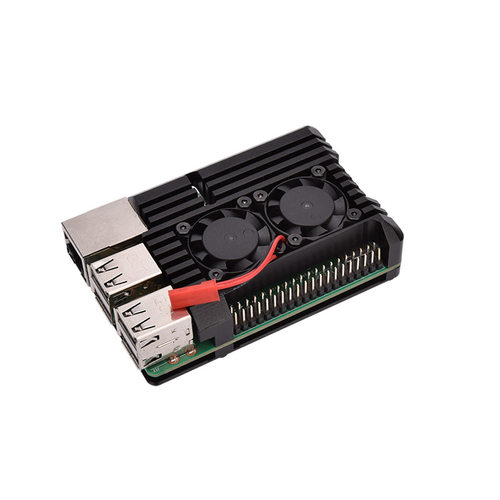 树莓派主板外壳盒子RaspberryPi3代b型2b/3b+铝合金散热壳子配件