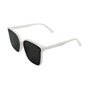 白框墨镜女款2025新款夏防晒防紫外线高级感显脸小白边太阳眼镜潮