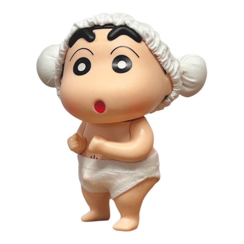 蜡笔小新可爱手办洗澡搭子光屁股浴室卫生间小摆件光溜溜车载装饰