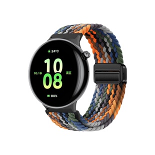 适用于荣耀手表GS5表带fit编织尼龙磁吸扣腕带荣耀Watch fit新款智能手表运动配件男女时尚透气Honor替换带