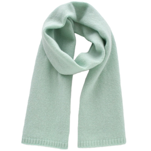 薄荷绿米驼男女宝宝小围巾薄短款冬保暖羊毛针织毛线护颈围脖儿童