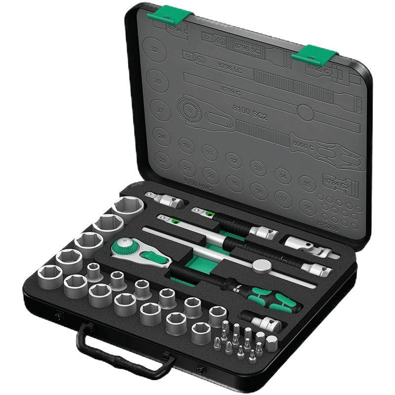 男人的行车必备工具：Wera 8100 SB 2 Zyklop Speed 棘轮扳手组套