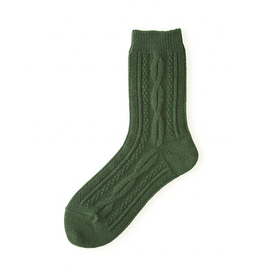 Beeff麻花藤条粗针厚袜