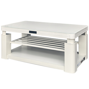 一均取暖茶几升降电暖炉家用烤火桌子客厅取暖桌长方形岩板电烤炉