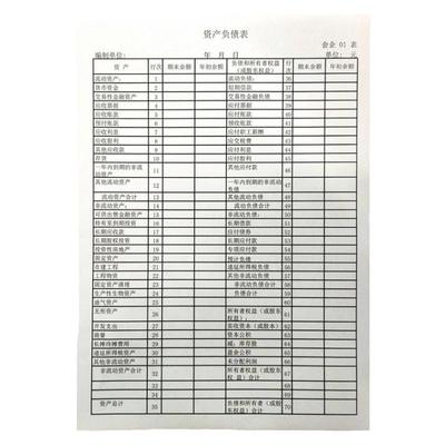 25张资产负债表利润表现金流量表