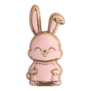 手机扣支架创意卡通可爱小兔子支撑架隐形折叠推拉桌面追剧懒人神