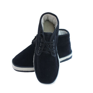 东北海拉尔毡底毡帮条绒面中老年加厚底防滑保暖鞋舒适老头鞋棉鞋