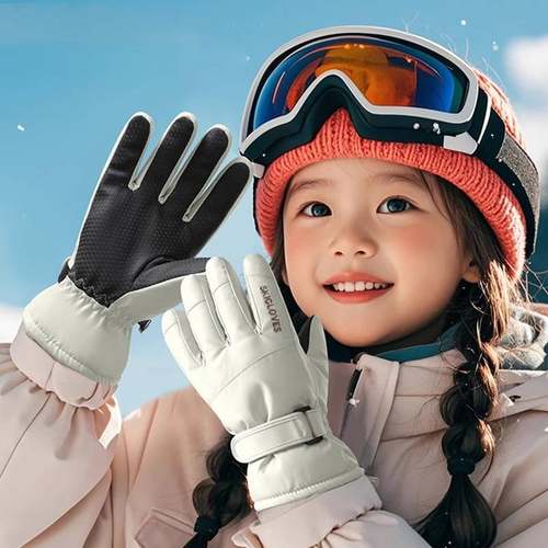 儿童手套冬天雪地玩雪防水冬季滑雪加绒加厚保暖男孩子小学生女童