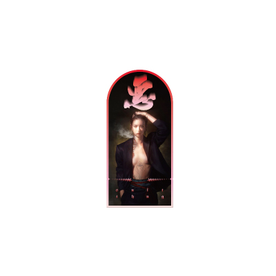 美女恶人西装暴徒泼墨反光车贴