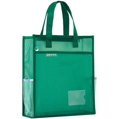 透明网纱加宽文件袋双层大容量