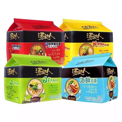 统一汤达人方便面袋装高汤拉面日式酸辣豚骨海鲜夜宵速食免煮泡面