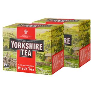 约克夏红茶英式茶包yorkshiretea英国进口约克郡泰勒奶茶粉下午茶