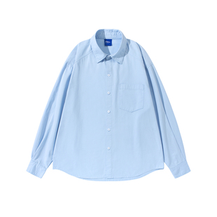 【极简风口袋设计】暗物质纯棉长袖衬衫男春季纯色工装风衬衣外套