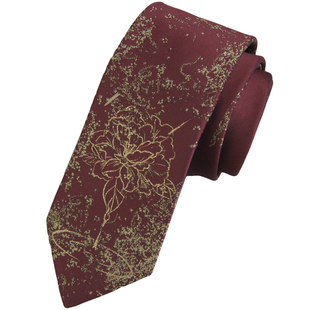 【心脏地震】醉海棠 jk领带女原创女士领带酒红创意小物领带dk男