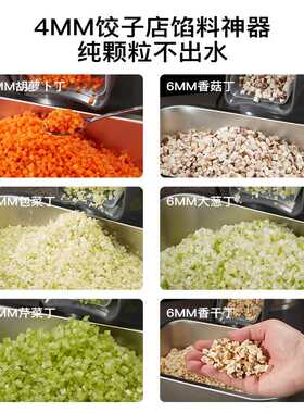 商用馅料机切丁机小颗粒饺馅机大葱切碎机菜馅机炒饭火腿香菇丁机