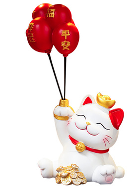 高档招财猫入户玄关家居客厅摆件电视柜酒柜装饰开业乔迁礼物前台