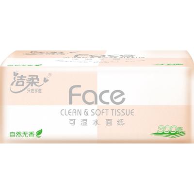 洁柔100抽3层可湿水面巾纸24包