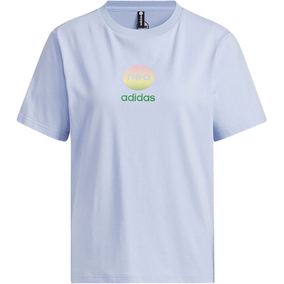 Adidas/阿迪达斯正品Neo女子宽松圆领运动印花透气短袖IP3876