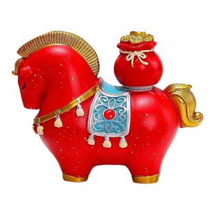 新款马上发财国潮马礼品套装马年吉祥物生肖桌面装饰创意礼物摆件