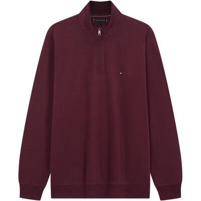 Tommy男装纯棉半拉链立领卫衣