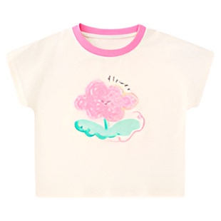 嘟嘟家女童T恤时髦新款儿童短袖洋气卡通夏季宝宝上衣女宝童装潮t