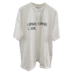 阿树家 2025 复古做旧法文标语T恤 samayu lightgrey字母印花短袖