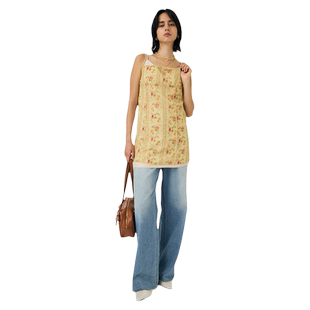 MOUSSY 春季新品浪漫油画玫瑰两件套吊带连衣裙010HA733-1571