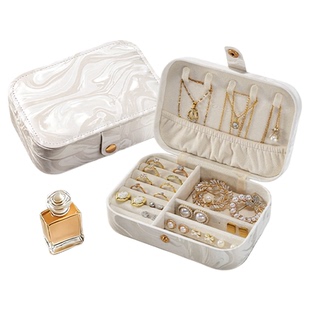 卡瑟格首饰盒小型便携式高档精致耳环戒指项链防氧化手饰品收纳盒
