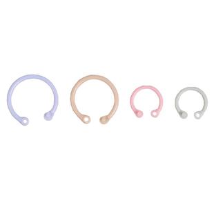 horn/号角莫兰迪色活页圈活页夹环开口圈活页纸扣环固定夹卡片装订圈打孔活页圈环耳机束线器小商品大用途