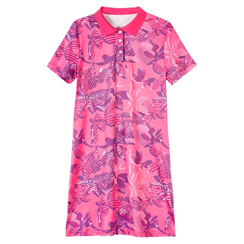 纷彩鲨鱼欧洲站时尚印花A字裙女