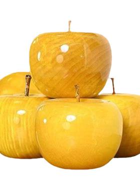 金丝楠木苹果小摆件金苹果大叶桢楠实木木雕工艺品收藏送礼平安