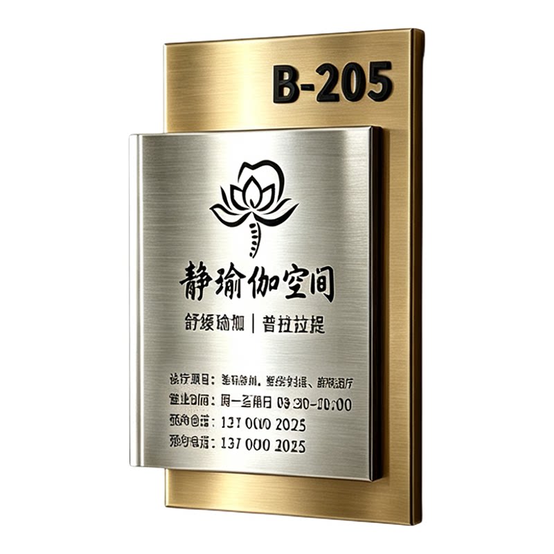 不锈钢营业时间提示牌定制