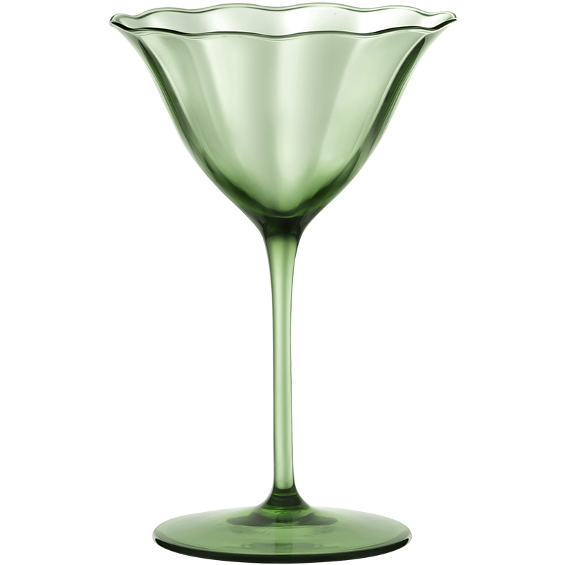 YYUN/昀 复古绿红酒杯玻璃高脚杯香槟杯子礼盒鸡尾酒杯马提尼杯