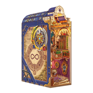 同趣拼装感应书立万境图书馆手工diy小屋积木玩具模型生日礼物女