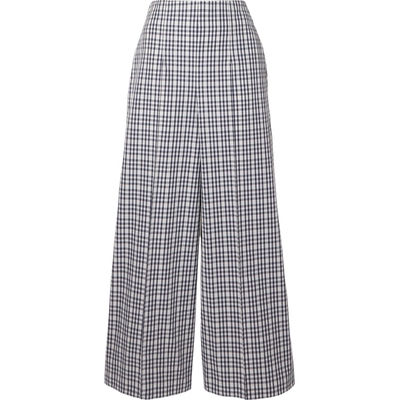 Rosie Assoulin 春夏女格纹棉质阔腿裤