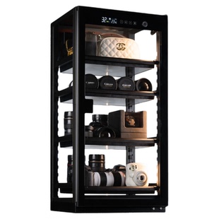 艾励特透明相机防潮箱电子存茶叶普洱茶保湿干燥收纳单反镜头指纹锁大容量专业包包手袋手办展示柜120L