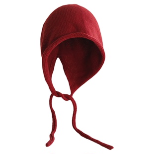 印计谷羽 帽子女秋冬季百搭保暖浣熊绒护耳萝莉帽日系毛线针织帽