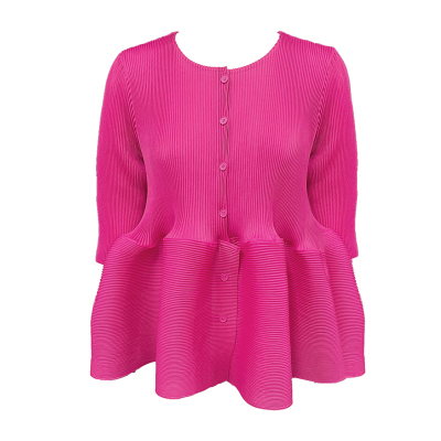 容子木ROSEMOO25夏商场同款轻量感压褶短袖外套开衫RSS2NP271B