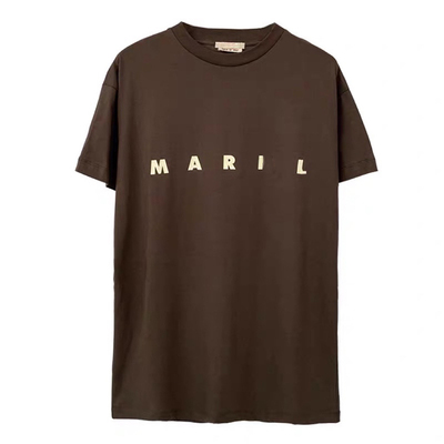 高品质小众咖色短袖T恤