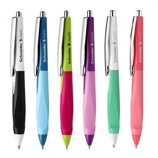 施耐德海豚Haptify 超大容量墨水签字笔0.5mm可换芯水笔人体工程学笔握环保水笔纠正握笔姿势书写顺滑中性笔