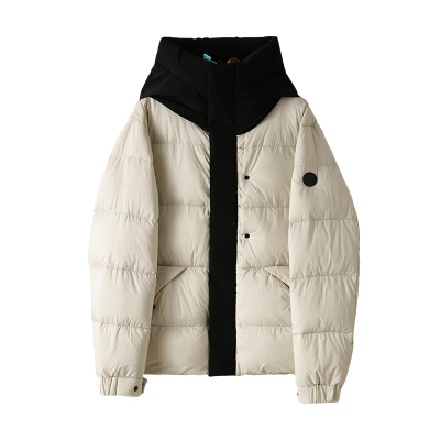 哑光连帽黑武版新款羽绒服