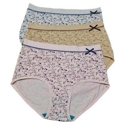 AB抗菌内裤女纯棉高腰印花