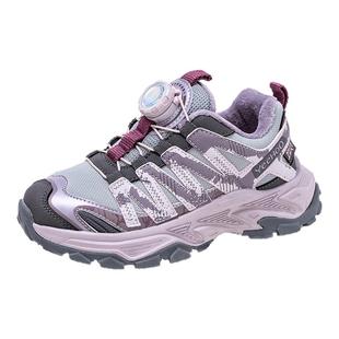 英氏儿童运动鞋冬季2025新款中大童男女鞋子加绒加厚保暖学生棉鞋